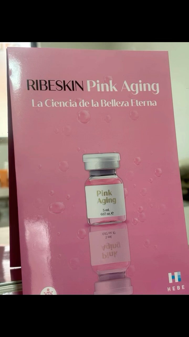 Producto Ribeskin Pink Aging usado en tratamientos faciales